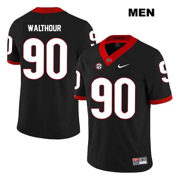 Georgia Bulldogs Men's Tramel Walthour #90 NCAA Legend Authentic Black Nike Stitched College Football Jersey KIX5156QI